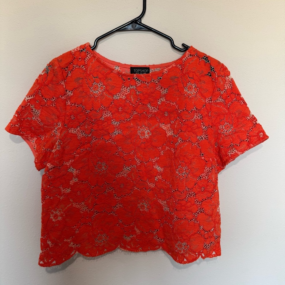 TOPSHOP Blouse size 8 orange